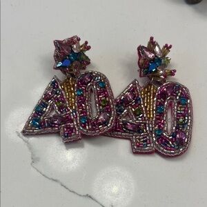 Colorful Beaded 40 Earrings